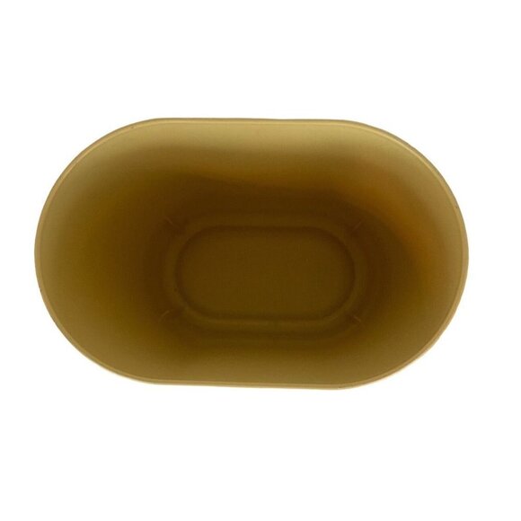 Rubbermaid Wastebasket Almond Oval Swirl Contour Plastic Trash Can Vtg 80s - Picture 5 of 7